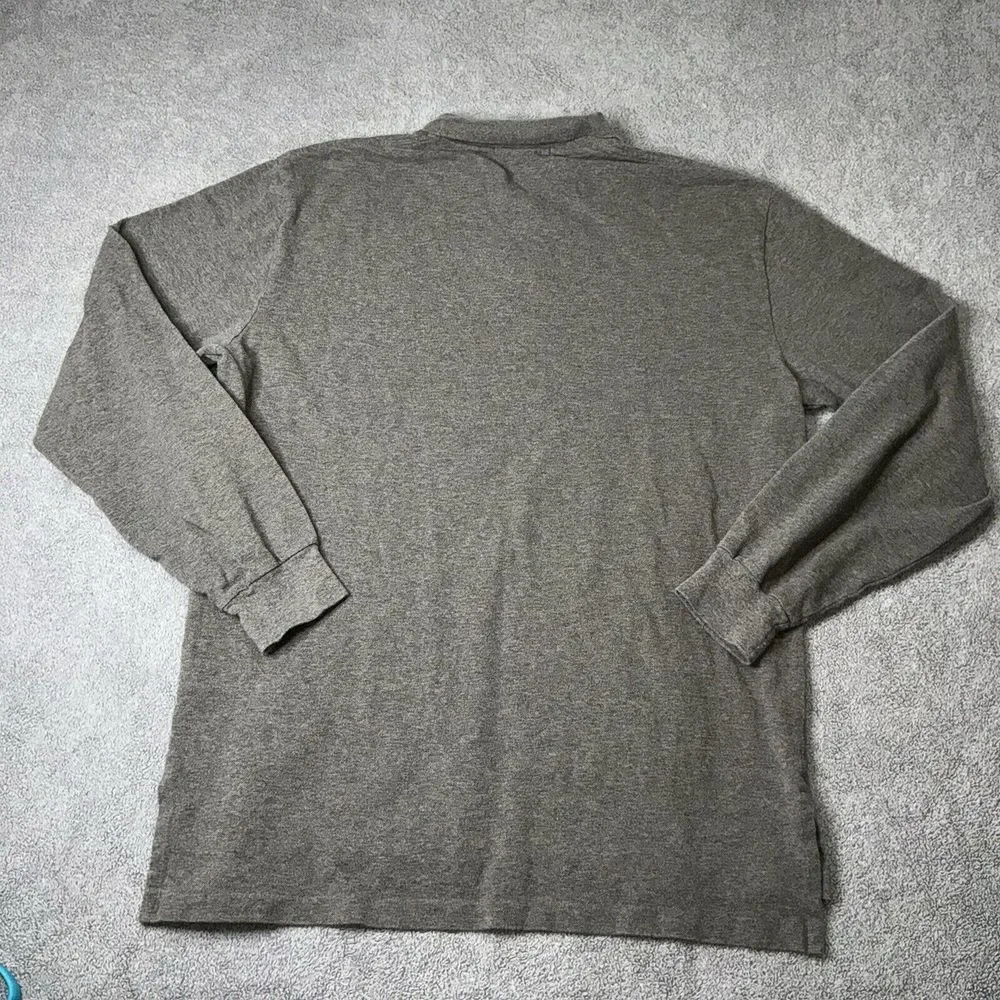 VINTAGE Polo Ralph‎ Lauren Shirt Adult Large Grey Short Sleeve Green Pony Men's